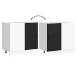 Casa si Gradina - Mobilier - Comode si corpuri - Corpuri bucatarie - Dulap de baza pentru chiuveta din lemn negru prelucrat - Infinity.ro