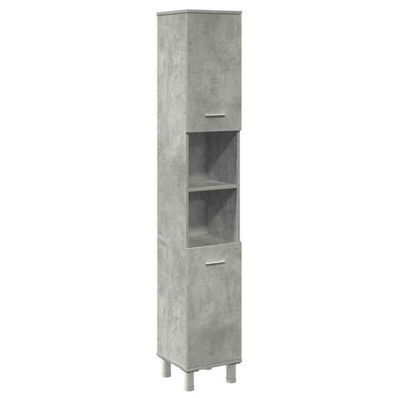 Casa si Gradina - Mobilier - Seturi de mobilier - Seturi baie - Set mobilier de baie, 3 piese, gri beton, lemn compozit - Infinity.ro