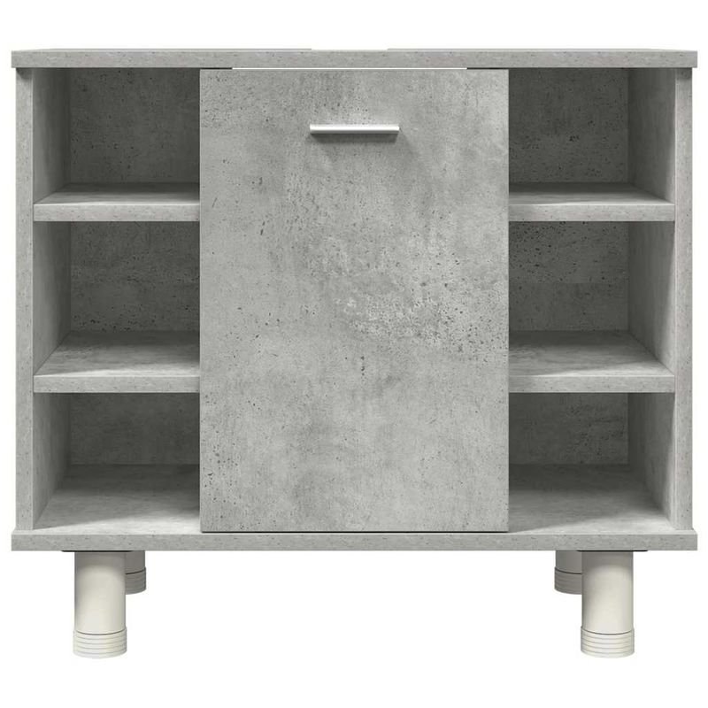 Casa si Gradina - Mobilier - Seturi de mobilier - Seturi baie - Set mobilier de baie, 3 piese, gri beton, lemn compozit - Infinity.ro