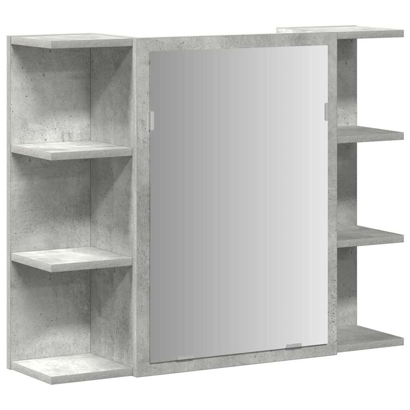 Casa si Gradina - Mobilier - Seturi de mobilier - Seturi baie - Set mobilier de baie, 3 piese, gri beton, lemn compozit - Infinity.ro
