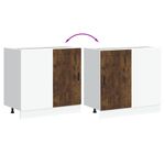 Casa si Gradina - Mobilier - Comode si corpuri - Corpuri bucatarie - Dulap de bucatarie „Porto” din lemn de lemn de stejar afumat, model 1x dulap inferior de colț (1 ușă), mărime 86x46x81.5 cm - Infinity.ro