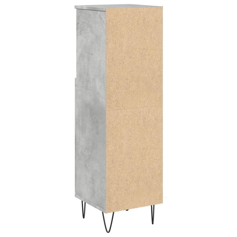 Casa si Gradina - Mobilier - Mobilier baie - Comode baie - Dulap de baie, gri beton, 30x30x100 cm, lemn prelucrat - Infinity.ro