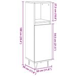 Casa si Gradina - Mobilier - Mobilier baie - Comode baie - Dulap de baie, gri beton, 30x30x100 cm, lemn prelucrat - Infinity.ro