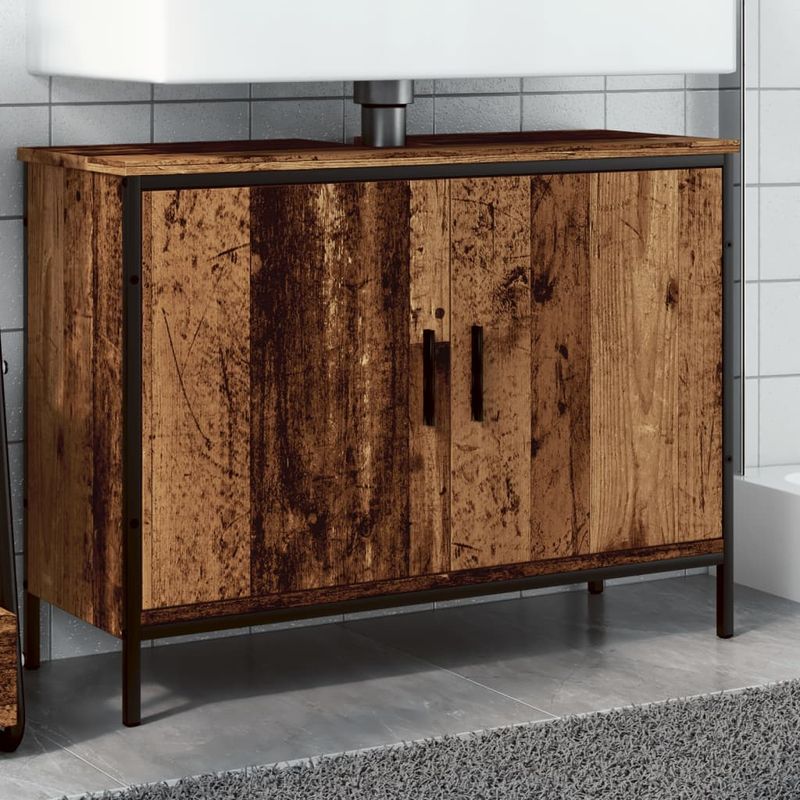 Casa si Gradina - Mobilier - Mobilier baie - Comode baie - Dulap de chiuveta, lemn vechi, 80x30x60 cm, lemn prelucrat - Infinity.ro