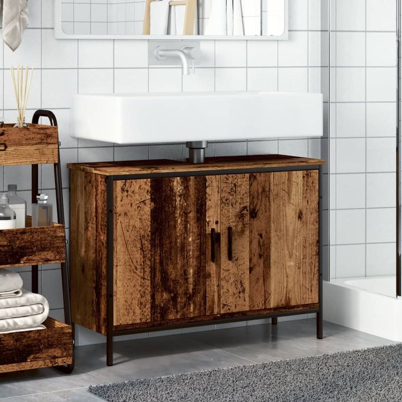 Casa si Gradina - Mobilier - Mobilier baie - Comode baie - Dulap de chiuveta, lemn vechi, 80x30x60 cm, lemn prelucrat - Infinity.ro