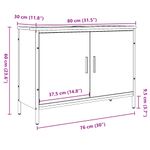 Casa si Gradina - Mobilier - Comode si corpuri - Masute de toaleta - Dulap de chiuveta, lemn vechi, 80x30x60 cm, lemn prelucrat - Infinity.ro