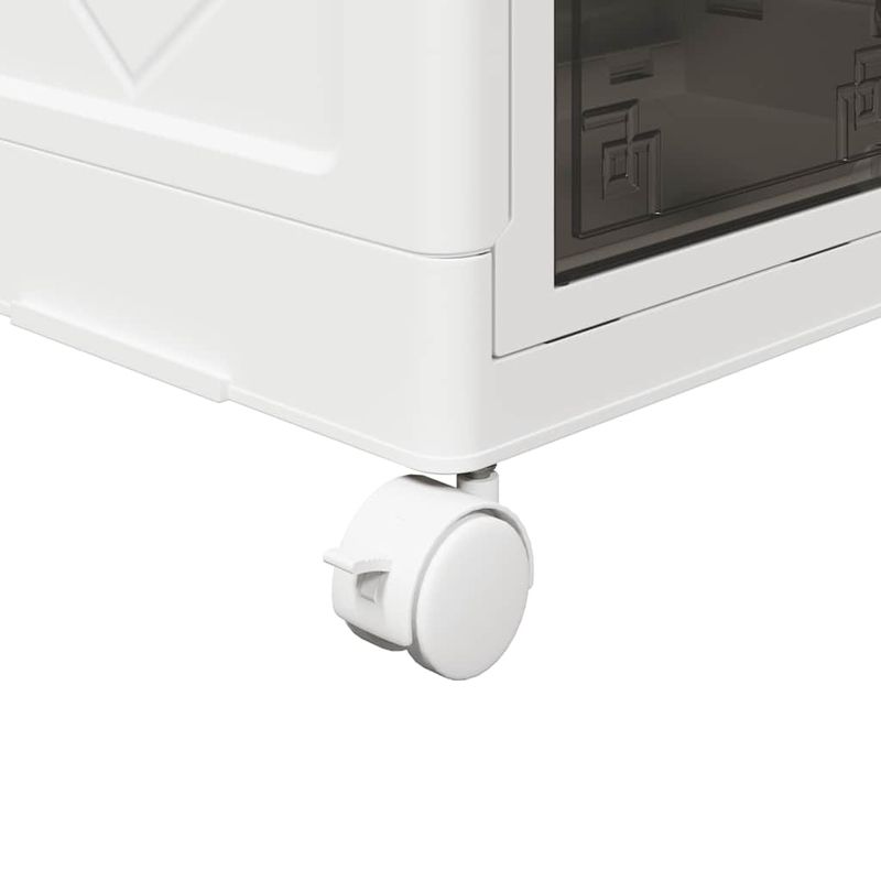 Casa si Gradina - Constructii - Depozitare, transport si protectie - Accesorii echipamente pentru transport si ridicat - Cutie de depozitare stivuita cu roti 3 niveluri 75 L - Infinity.ro