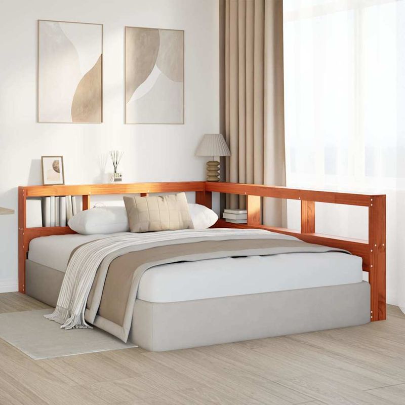 Casa si Gradina - Mobilier - Paturi si accesorii - Accesorii paturi - Tablie de pat Culoare ceara Maro 160 cm Lemn masiv Pin - Infinity.ro