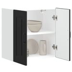 Casa si Gradina - Mobilier - Comode si corpuri - Corpuri bucatarie - Dulap de bucatarie „Kalmar” lemn prelucrat negru, model 1x dulap de perete (2 uși), mărime 60x31x60 cm - Infinity.ro