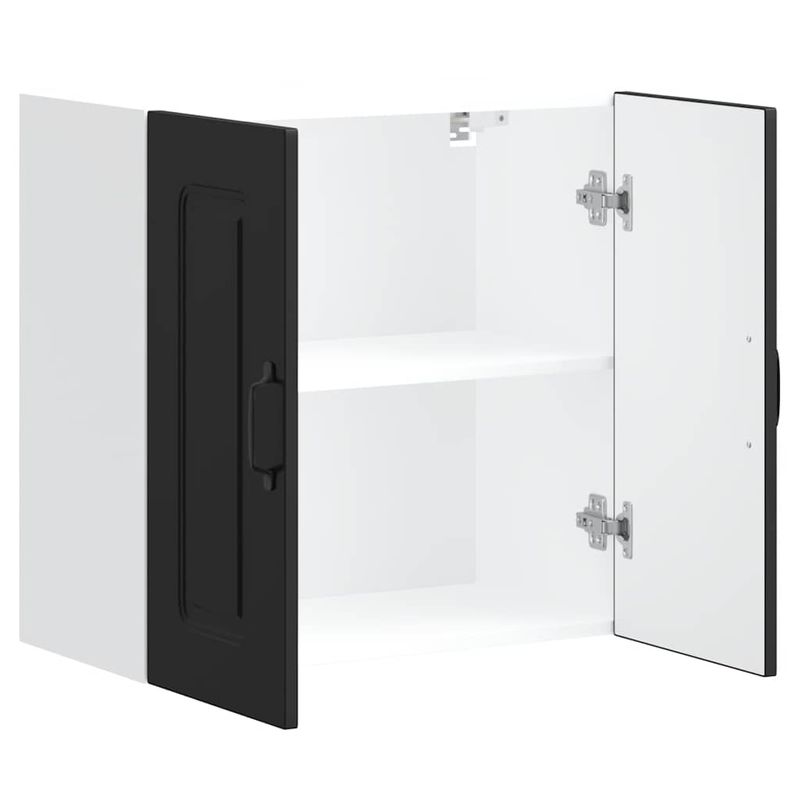 Casa si Gradina - Mobilier - Comode si corpuri - Corpuri bucatarie - Dulap de bucatarie „Kalmar” lemn prelucrat negru, model 1x dulap de perete (2 uși), mărime 60x31x60 cm - Infinity.ro