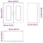 Casa si Gradina - Mobilier - Comode si corpuri - Corpuri bucatarie - Dulap de bucatarie „Kalmar” lemn prelucrat negru, model 1x dulap de perete (2 uși), mărime 60x31x60 cm - Infinity.ro