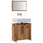 Casa si Gradina - Mobilier - Mobilier baie - Comode baie - Dulap de baie cu oglinda Lemn vechi Lemn prelucrat - Infinity.ro