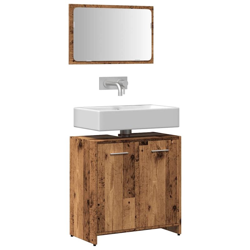 Casa si Gradina - Mobilier - Mobilier baie - Comode baie - Dulap de baie cu oglinda Lemn vechi Lemn prelucrat - Infinity.ro