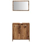 Casa si Gradina - Mobilier - Mobilier baie - Comode baie - Dulap de baie cu oglinda Lemn vechi Lemn prelucrat - Infinity.ro