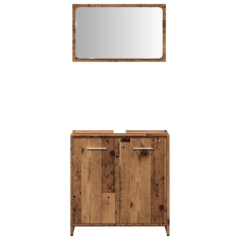 Casa si Gradina - Mobilier - Mobilier baie - Comode baie - Dulap de baie cu oglinda Lemn vechi Lemn prelucrat - Infinity.ro