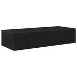 Casa si Gradina - Mobilier - Biblioteci si rafturi - Rafturi - Raft de perete cu sertare negru 80x33x17 cm lemn prelucrat - Infinity.ro
