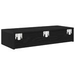 Casa si Gradina - Mobilier - Biblioteci si rafturi - Rafturi - Raft de perete cu sertare negru 80x33x17 cm lemn prelucrat - Infinity.ro