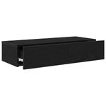 Casa si Gradina - Mobilier - Biblioteci si rafturi - Rafturi - Raft de perete cu sertare negru 80x33x17 cm lemn prelucrat - Infinity.ro