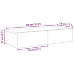 Casa si Gradina - Mobilier - Biblioteci si rafturi - Rafturi - Raft de perete cu sertare negru 80x33x17 cm lemn prelucrat - Infinity.ro