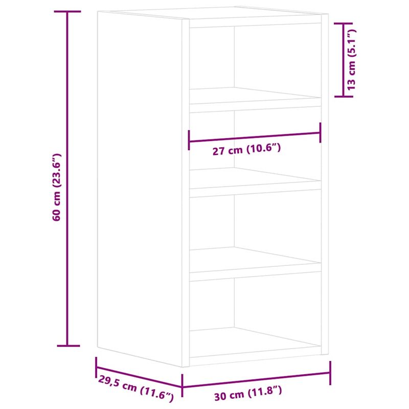 Casa si Gradina - Mobilier - Comode si corpuri - Corpuri bucatarie - Dulap suspendat, stejar Sonoma, 30x29,5x60 cm, PAL - Infinity.ro