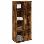 Casa si Gradina - Mobilier - Mobilier baie - Comode baie - Dulap de baie cu suport role, stejar fumuriu, 39x22x90 cm - Infinity.ro