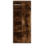 Casa si Gradina - Mobilier - Mobilier baie - Comode baie - Dulap de baie cu suport role, stejar fumuriu, 39x22x90 cm - Infinity.ro