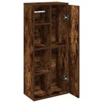 Casa si Gradina - Mobilier - Mobilier baie - Comode baie - Dulap de baie cu suport role, stejar fumuriu, 39x22x90 cm - Infinity.ro
