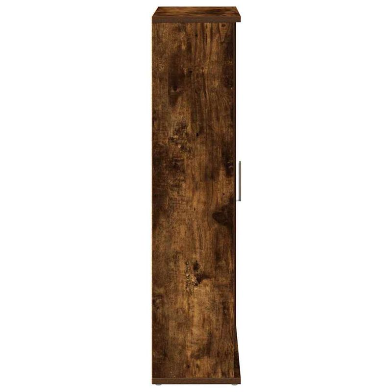 Casa si Gradina - Mobilier - Mobilier baie - Comode baie - Dulap de baie cu suport role, stejar fumuriu, 39x22x90 cm - Infinity.ro