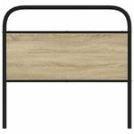 Casa si Gradina - Mobilier - Paturi si accesorii - Accesorii paturi - Tablie stejar sonoma 107 cm otel si lemn prelucrat - Infinity.ro