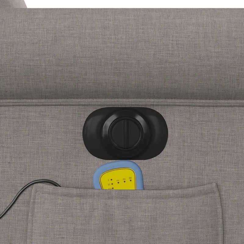 Ingrijire personala si Cosmetice - Sanatate si wellness - Articole wellness - Fotolii de masaj - Fotoliu electric masaj rabatabil cu ridicare, gri taupe, textil - Infinity.ro