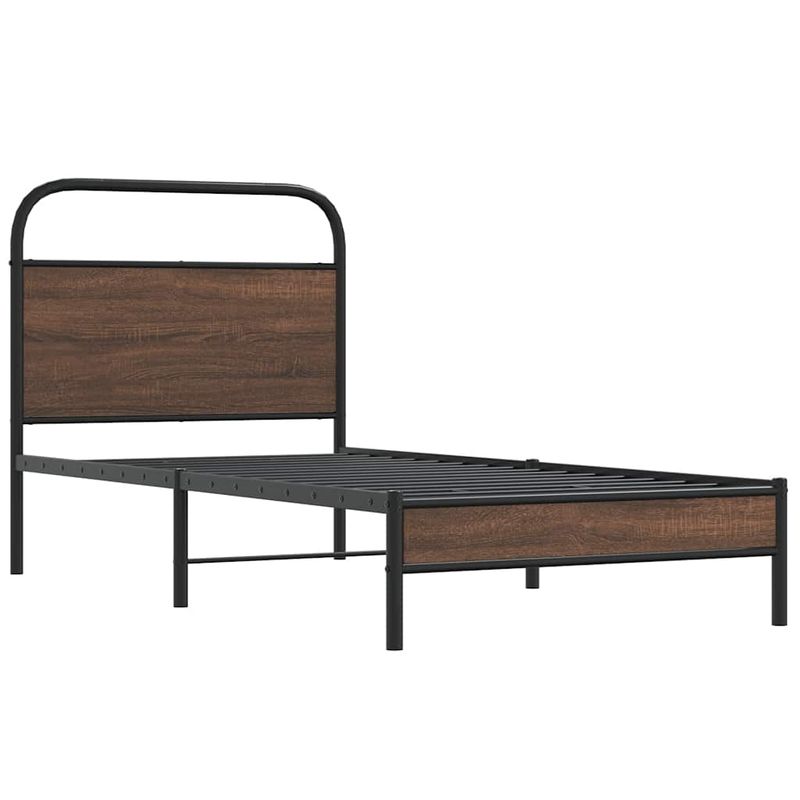 Casa si Gradina - Mobilier - Paturi si accesorii - Paturi - Cadru pat fara saltea stejar maro, 90x190 cm, lemn prelucrat - Infinity.ro