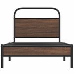 Casa si Gradina - Mobilier - Paturi si accesorii - Paturi - Cadru pat fara saltea stejar maro, 90x190 cm, lemn prelucrat - Infinity.ro
