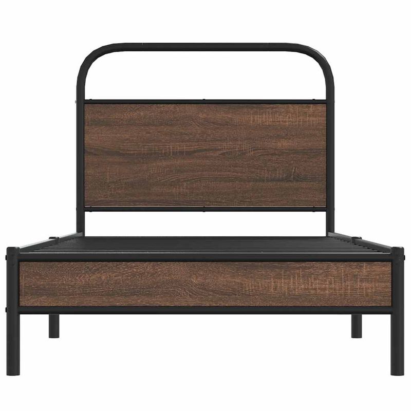 Casa si Gradina - Mobilier - Paturi si accesorii - Paturi - Cadru pat fara saltea stejar maro, 90x190 cm, lemn prelucrat - Infinity.ro