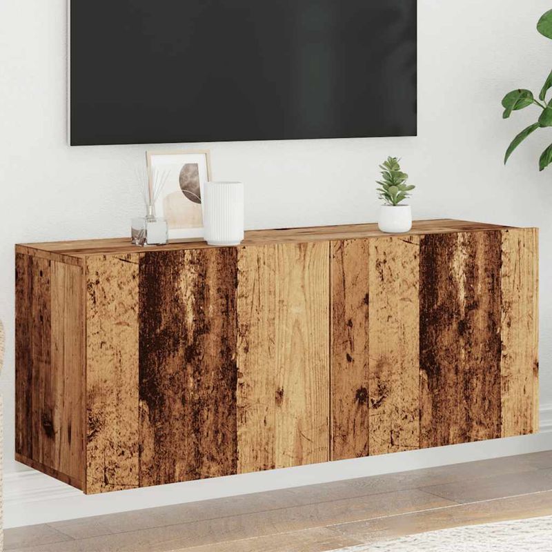 Casa si Gradina - Mobilier - Comode si corpuri - Comode - Comoda TV de perete, lemn vechi, 100x30x41 cm - Infinity.ro