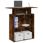 Casa si Gradina - Mobilier - Mese si birouri - Birouri - Birou de receptie stejar afumat 100x40x104 cm lemn prelucrat - Infinity.ro