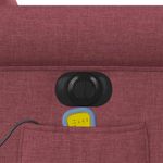 Ingrijire personala si Cosmetice - Sanatate si wellness - Articole wellness - Fotolii de masaj - Fotoliu de masaj electric rabatabil cu ridicare rosu vin textil - Infinity.ro