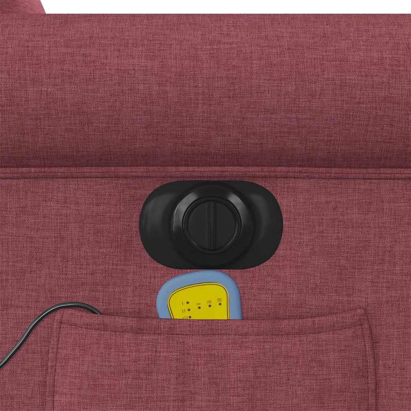 Ingrijire personala si Cosmetice - Sanatate si wellness - Articole wellness - Fotolii de masaj - Fotoliu de masaj electric rabatabil cu ridicare rosu vin textil - Infinity.ro