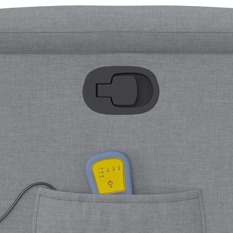 Ingrijire personala si Cosmetice - Sanatate si wellness - Articole wellness - Fotolii de masaj - Fotoliu de masaj rabatabil cu ridicare, gri deschis, textil - Infinity.ro