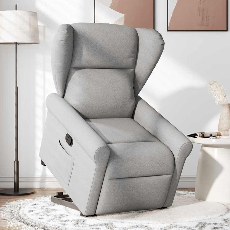 Casa si Gradina - Mobilier - Scaune si fotolii - Fotolii - Fotoliu inclinabil vertical din tesatura gri nor - Infinity.ro