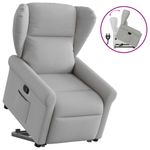 Casa si Gradina - Mobilier - Scaune si fotolii - Fotolii - Fotoliu inclinabil vertical din tesatura gri nor - Infinity.ro