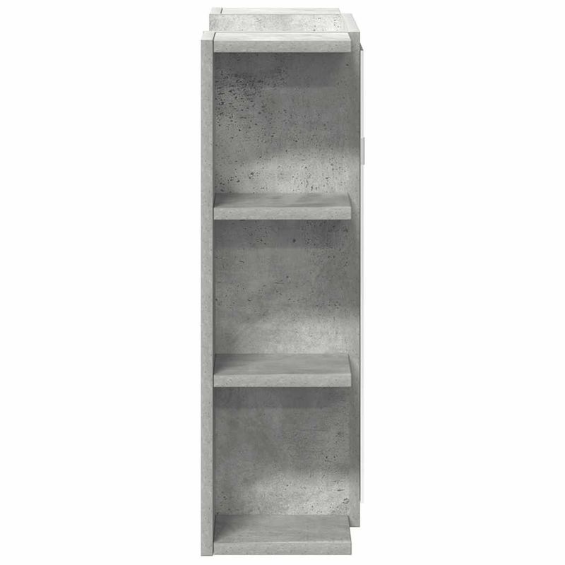Casa si Gradina - Mobilier - Mobilier baie - Corpuri baie - Dulap de baie cu oglinda, gri beton, 80 x 20,5 x 64 cm, PAL - Infinity.ro