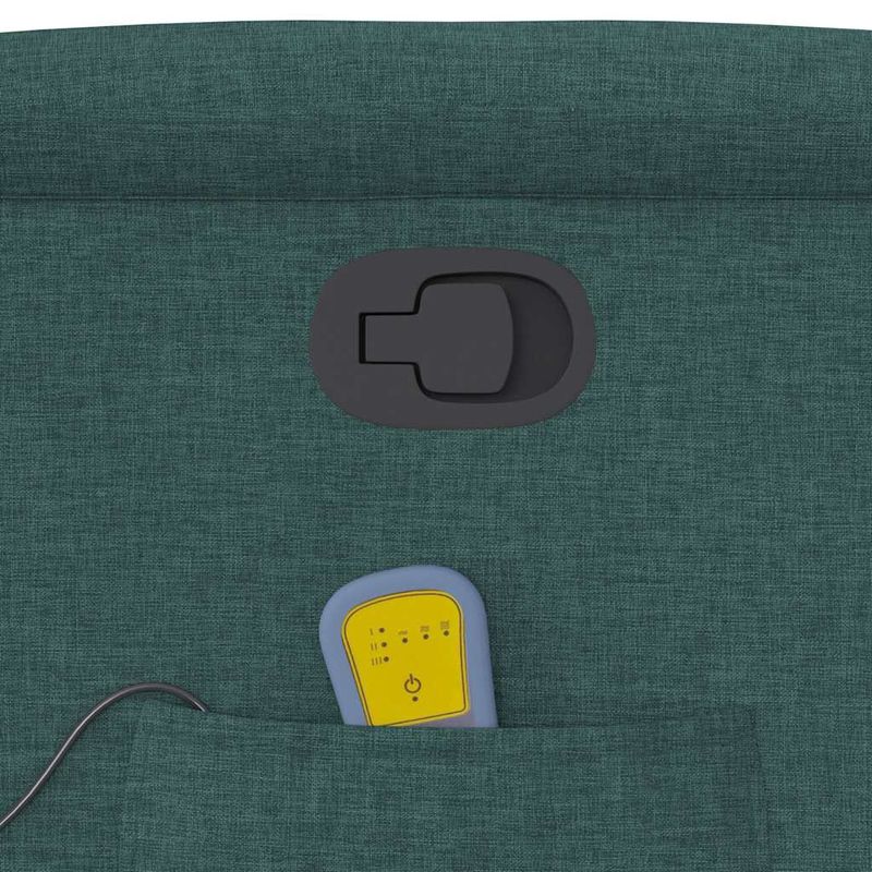 Ingrijire personala si Cosmetice - Sanatate si wellness - Articole wellness - Fotolii de masaj - Fotoliu rabatabil de masaj, cu ridicare, verde inchis, textil - Infinity.ro