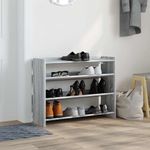 Casa si Gradina - Mobilier - Organizare si depozitare - Organizator incaltaminte - Pantofar, gri sonoma, 80x25x61,5 cm, lemn compozit, înălțime 62 cm, lăţime 80 cm - Infinity.ro