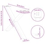 Casa si Gradina - Mobilier - Feronerie si accesorii mobila - Picioare pentru masuta cafea in forma de X, 2 buc Antracit Otel, mărime 70x(42-43) cm (40 mm) - Infinity.ro