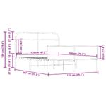 Casa si Gradina - Mobilier - Paturi si accesorii - Paturi - Cadru de pat fara saltea 120x200 cm Lemn derivat stejar afumat - Infinity.ro