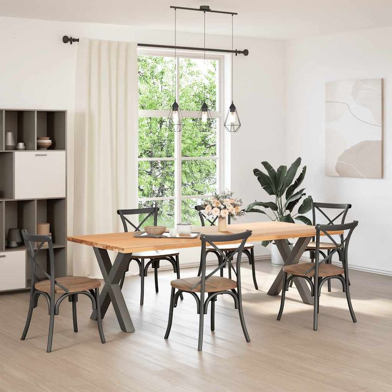 Casa si Gradina - Mobilier - Feronerie si accesorii mobila - Picioare pentru masa in forma de X, 2 buc Antracit Otel, mărime 70x(72-73) cm (80 mm) - Infinity.ro