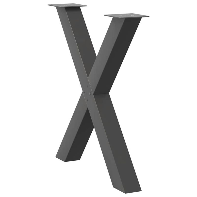 Casa si Gradina - Mobilier - Feronerie si accesorii mobila - Picioare pentru masa in forma de X, 2 buc Antracit Otel, mărime 70x(72-73) cm (80 mm) - Infinity.ro