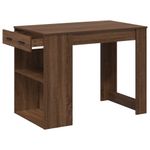 Casa si Gradina - Mobilier - Mese si birouri - Mese bucatarie si dining - Birou cu sertar raft Stejar maro 102x62x77,5 cm lemn prelucrat - Infinity.ro