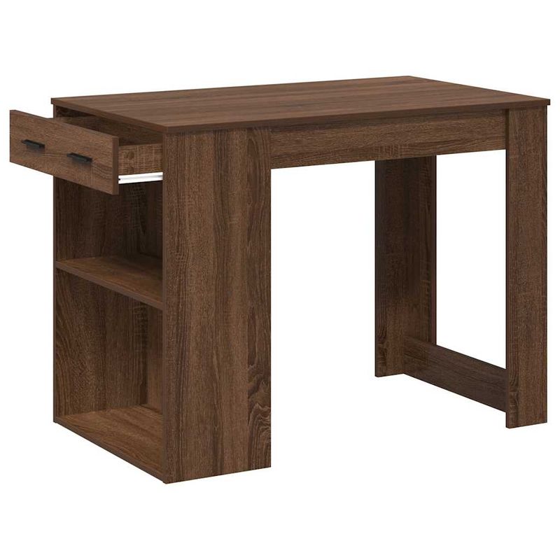 Casa si Gradina - Mobilier - Mese si birouri - Mese bucatarie si dining - Birou cu sertar raft Stejar maro 102x62x77,5 cm lemn prelucrat - Infinity.ro