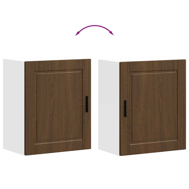 Casa si Gradina - Mobilier - Comode si corpuri - Corpuri bucatarie - Dulap de bucatarie "Porto" din lemn de stejar maro, mărime 50x31x60 cm, model 1x dulap de perete (1 ușă) - Infinity.ro